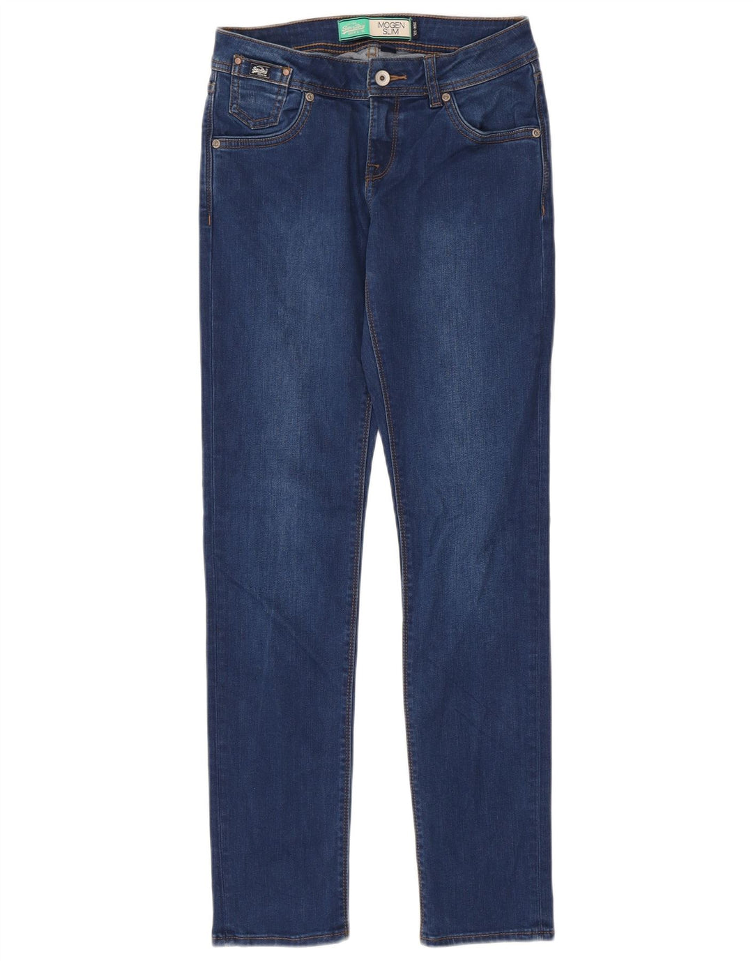 Superdry Dame Imogen Slim Jeans W26 L32 Blå Bomuld