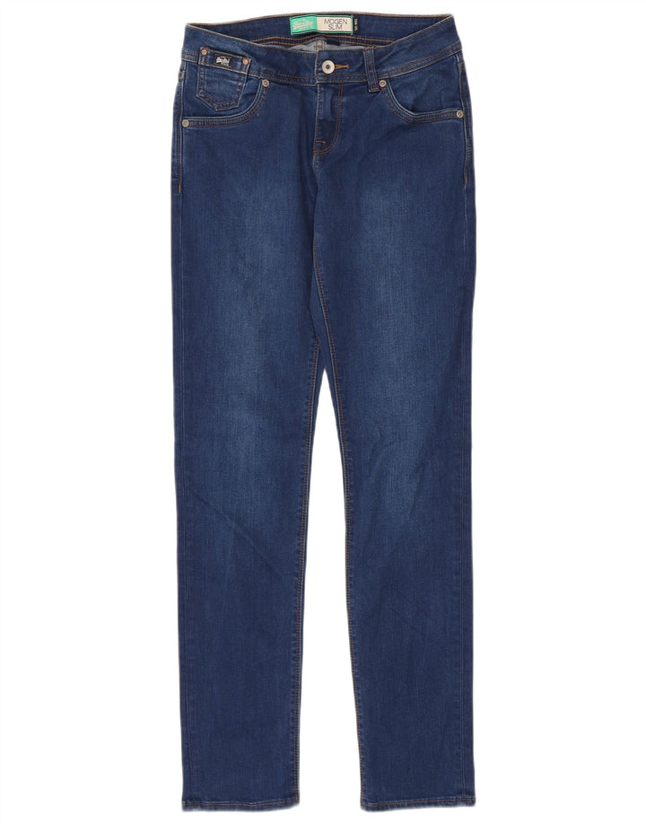 Superdry Dame Imogen Slim Jeans W26 L32 Blå Bomuld