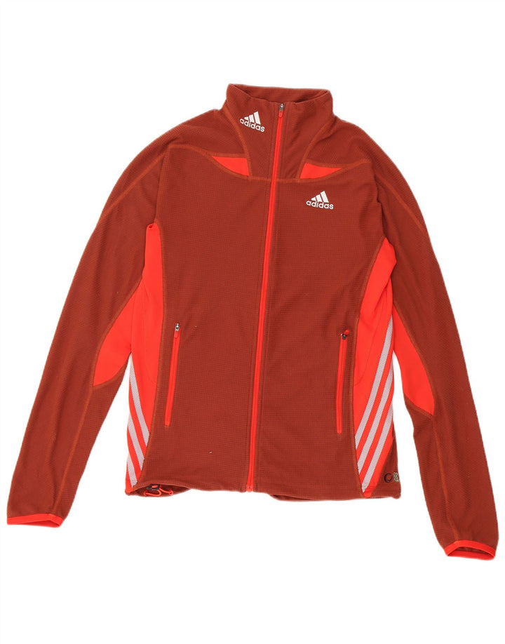 Adidas træningsdragt topjakke til kvinder UK 12 Medium Brown Colourblock Polyester