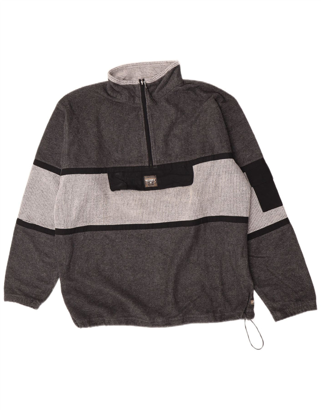 MC Kee's Fleece Jumper med lynlås til mænd XL Grå Colourblock Polyester