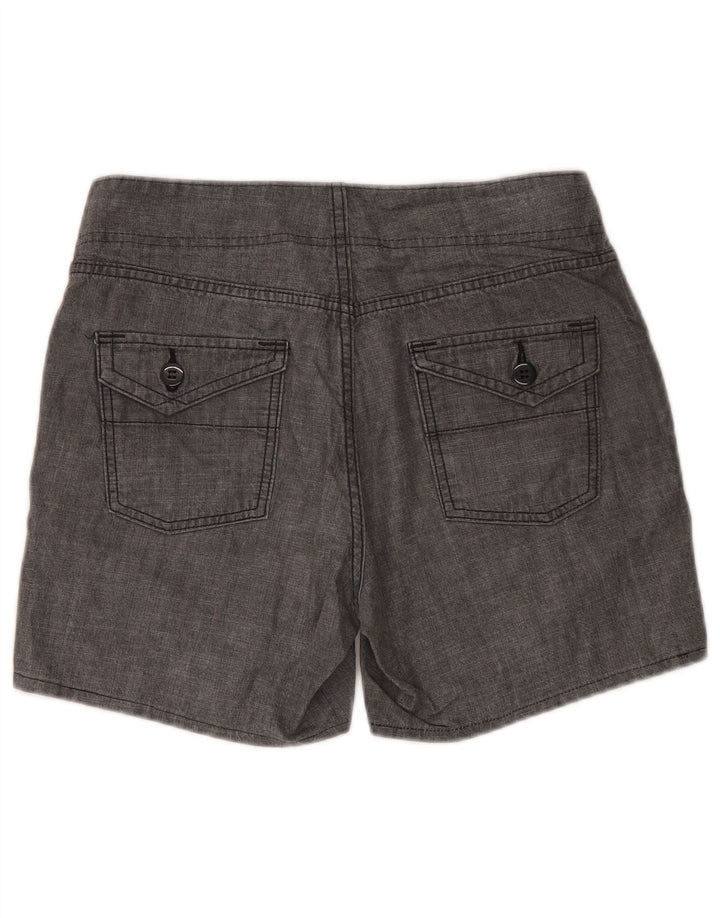 MARKS & SPENCER Chino-shorts til kvinder UK 12 Medium W30 Sort bomuld