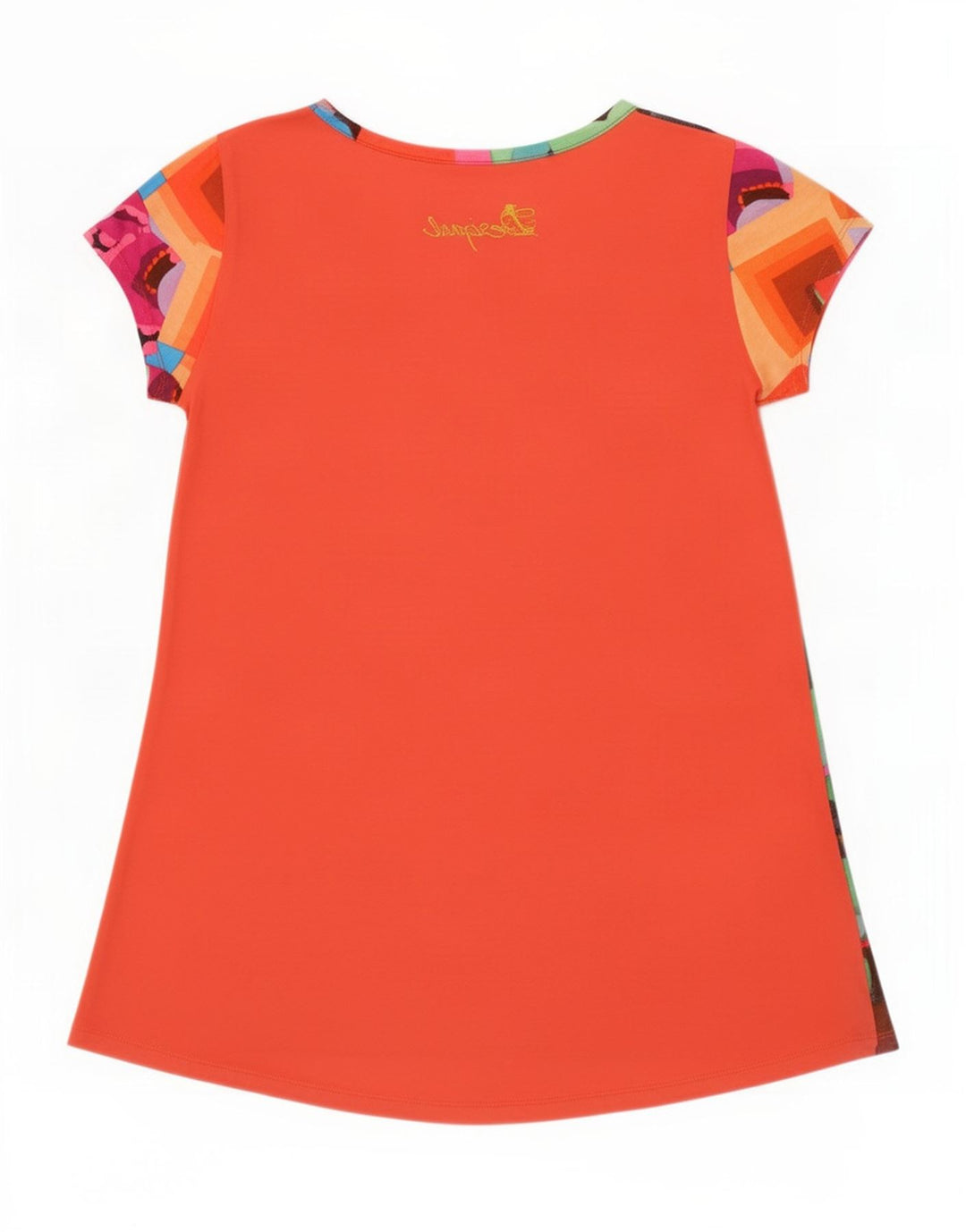 Desigual Dame Grafisk T-Shirt Top UK 14 Medium Flerfarvet Geometrisk