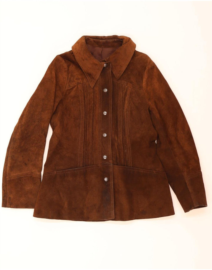 Vintage dame ruskindsjakke UK 12 Medium Brown