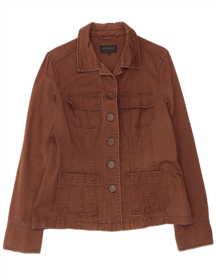 Awear Womens Utility Jacket UK 14 Medium Brown Bomuld