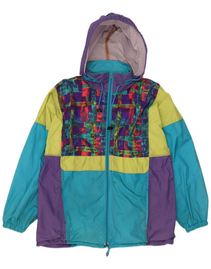 Shamp Regnjakke med hætte til mænd EU 48/50 Medium Flerfarvet Colourblock