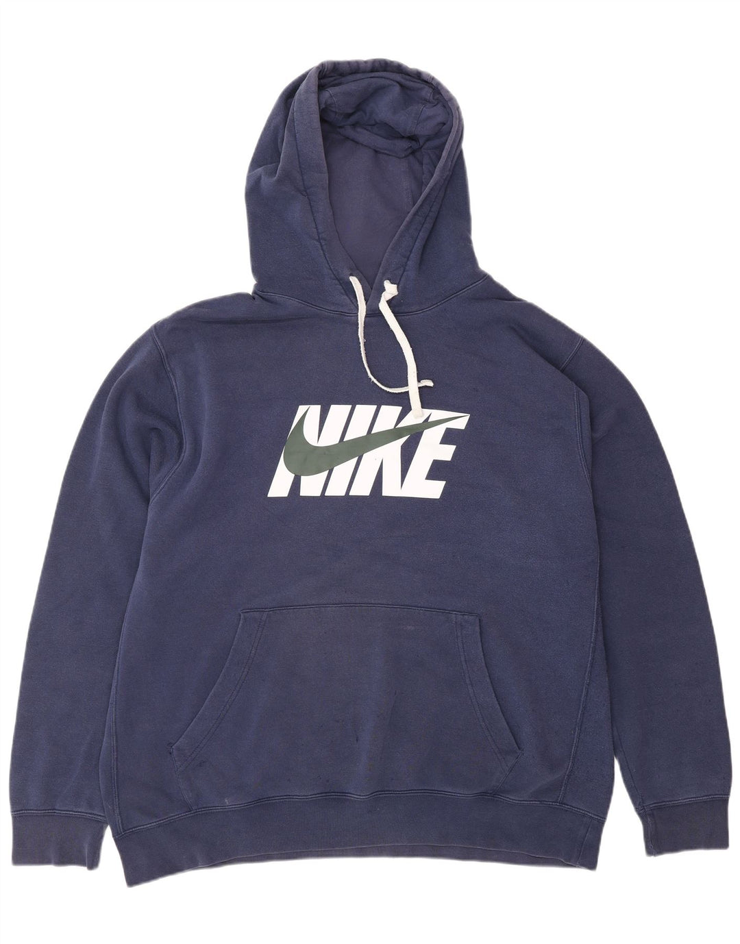 NIKE Herre Loose Fit grafisk hættetrøje XL marineblå bomuld