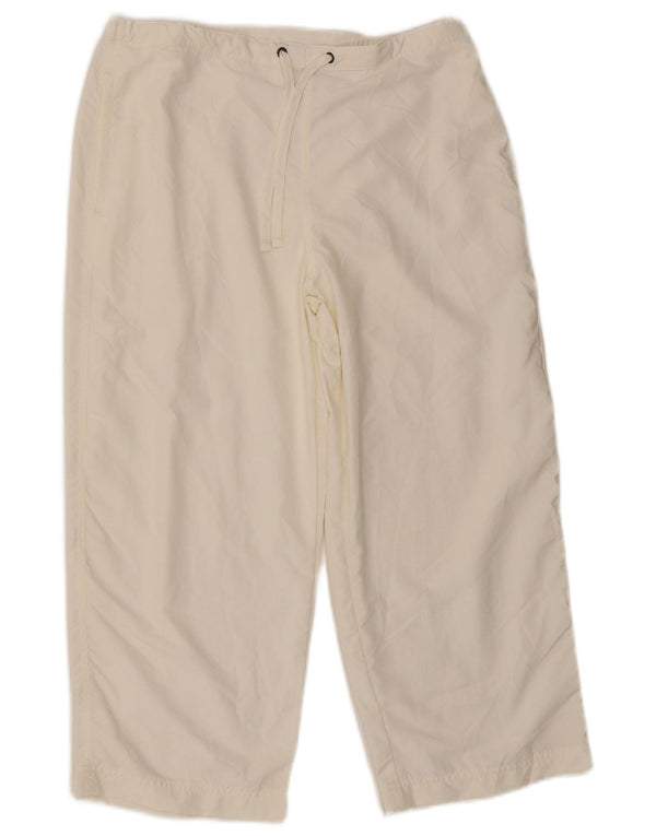 L.L.Bean Lige Capri-bukser til kvinder Small W27 L22 Hvid nylon