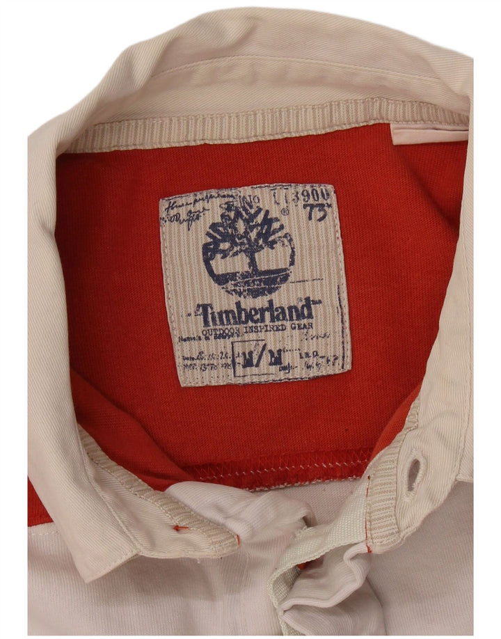 TIMBERLAND Langærmet rugby poloshirt til mænd Medium rød stribet