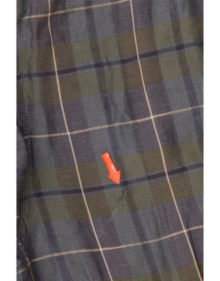 Belfe Herre Bomber Jacket UK 40 Large Navy Blue Check