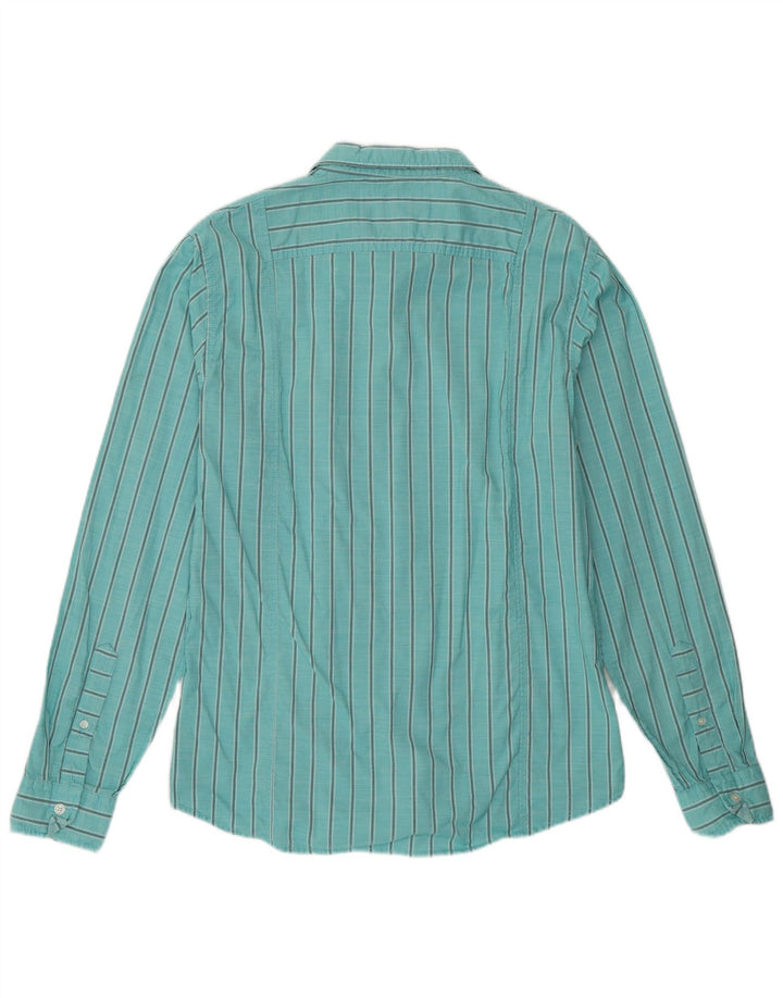 ESPRIT Herre Slim Fit skjorte Medium turkis nålestribet