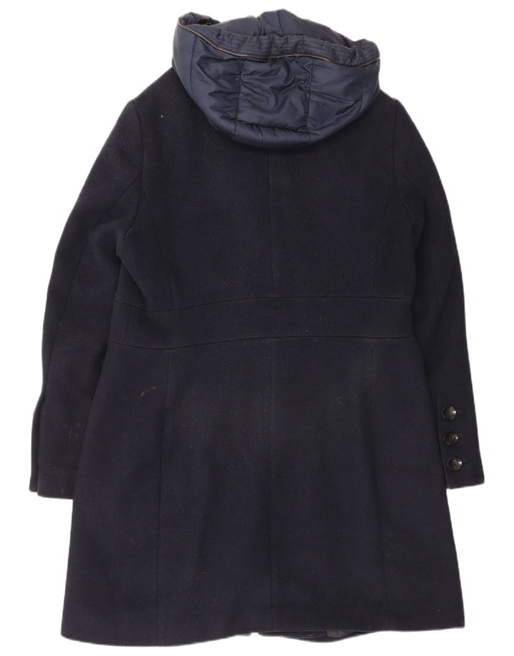 Esprit Dame Hætteoverfrakke UK 16 Large Navy Blue Polyester