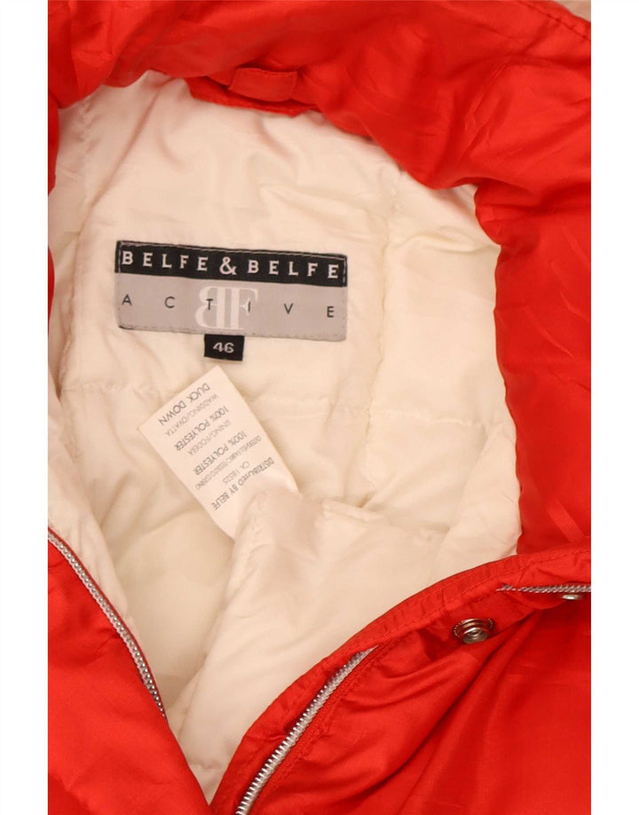 Belfe & Dame Hætte Oversized Polstret Jakke IT 46 Stor Rød Polyester