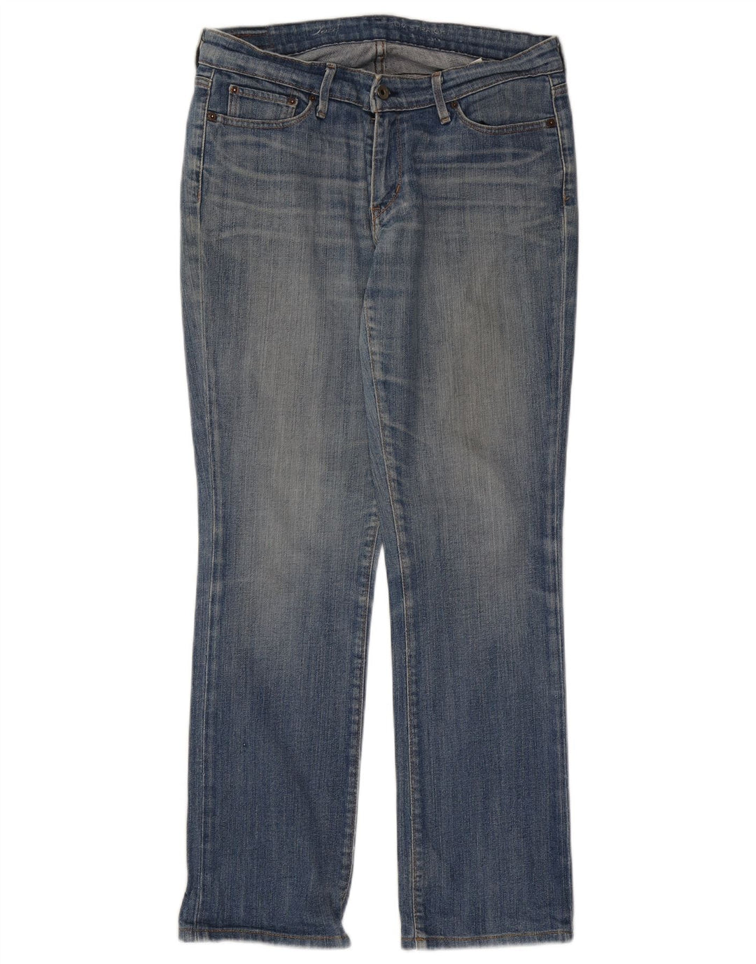 Levi's Lige Jeans til kvinder US 10 Large W32 L30 Blå Bomuld