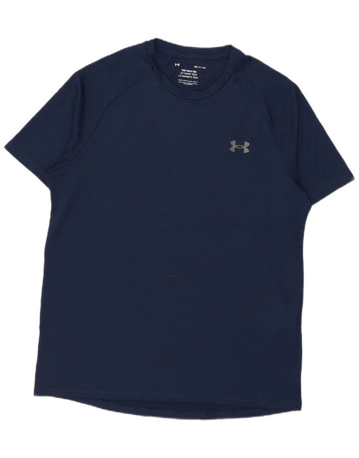 Under Armour Herre T-shirt Top Lille marineblå polyester