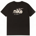 Nike grafisk T-shirt top til mænd, stor sort polyester