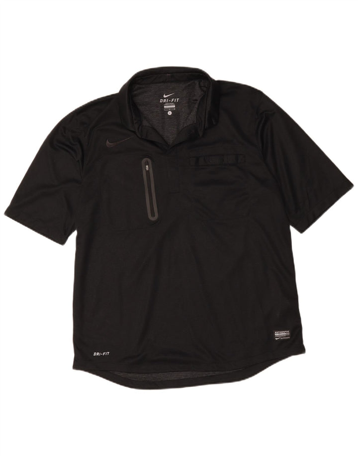 Nike herre Dri Fit poloshirt stor sort bomuld