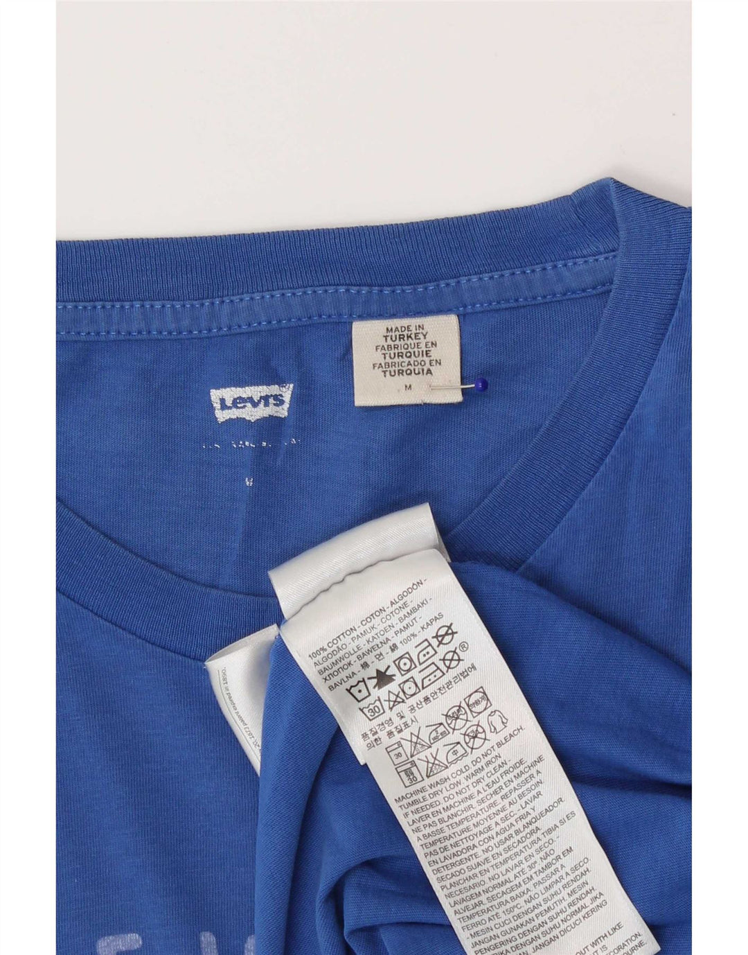 Levi's Herre grafisk T-shirt top mellemblå bomuld