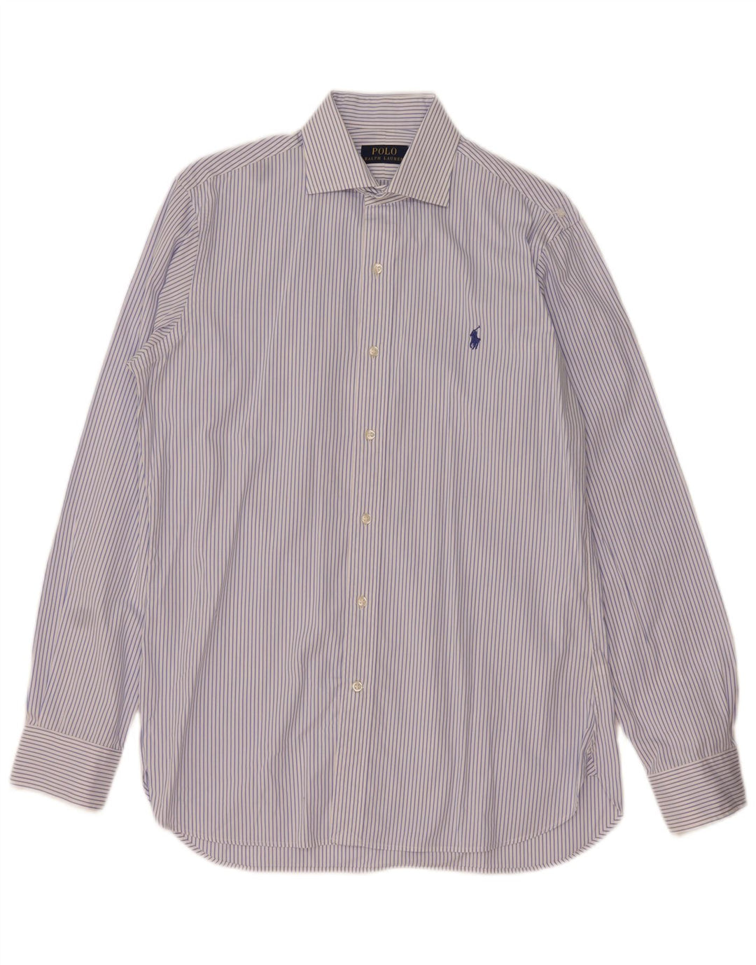 Polo Ralph Lauren herreskjorte str. 15 Medium blå stribet bomuld