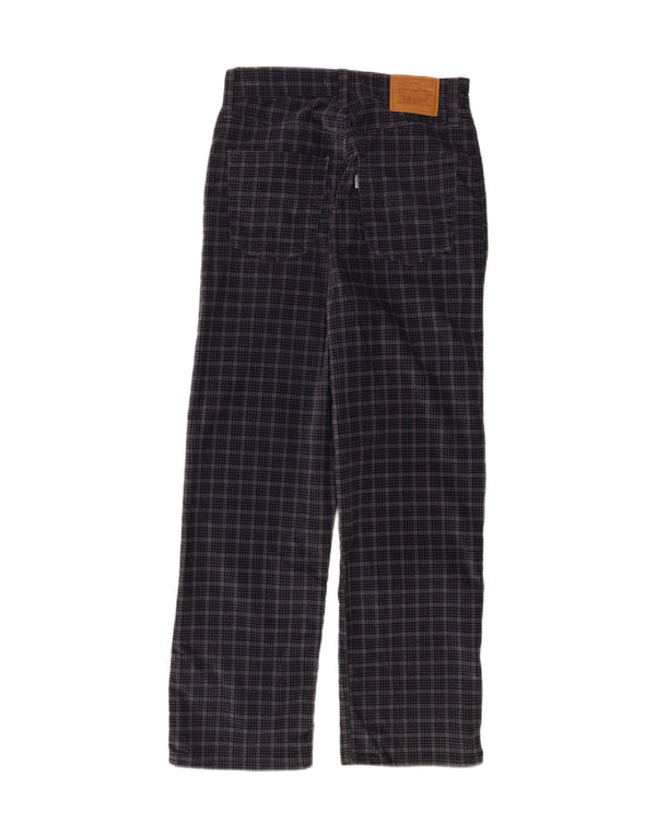 Levi's Dame Ribcage Lige Casual Bukser W26 L26 Navy Blue Check
