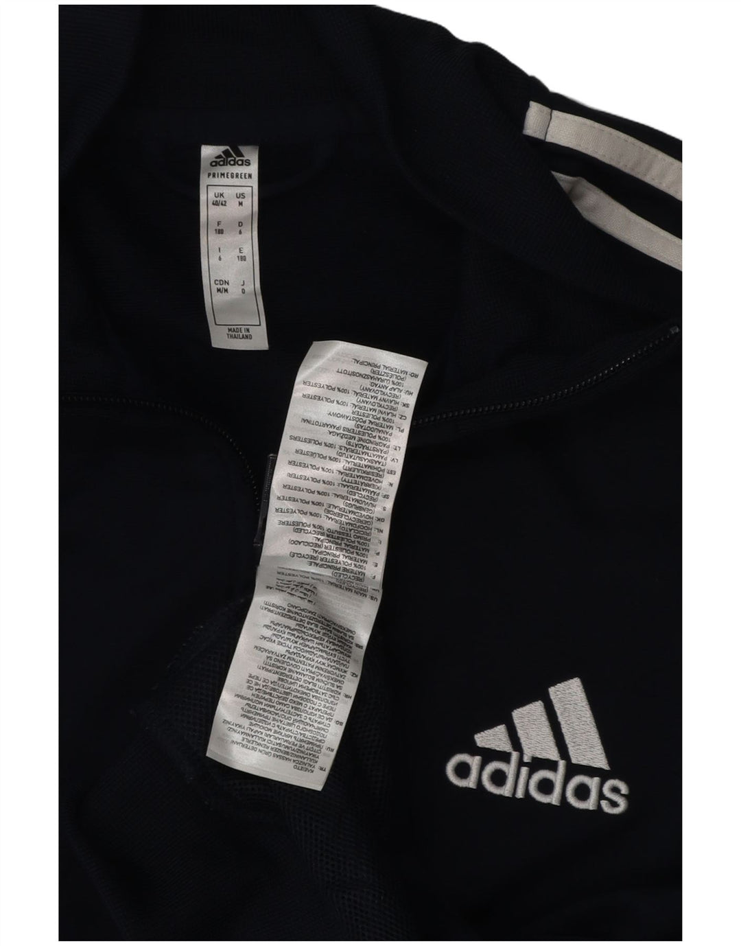Adidas Træningsdragt til mænd Topjakke UK 40/42 Medium Navy Blue Polyester