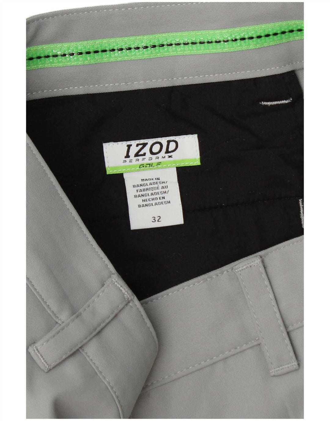 IZOD Chino Shorts til mænd W32 mellemgrå polyester