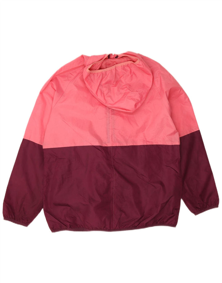 Marks & Spencer Regnjakke med hætte til kvinder UK 14 Medium Pink Colourblock