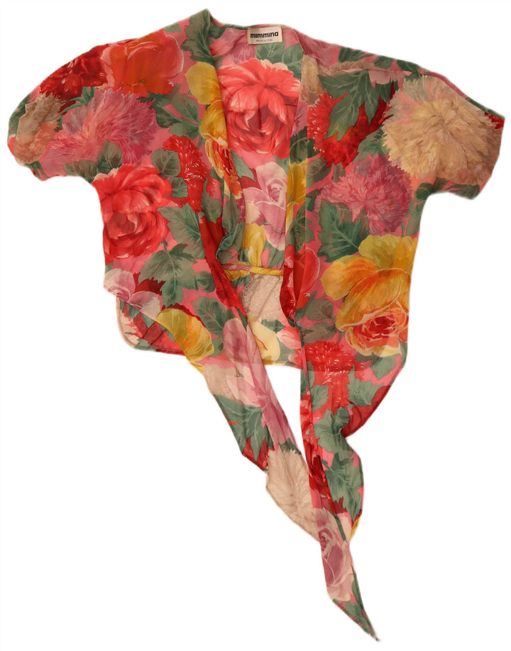 Vintage kvinders 2-delt nederdelsæt IT 42 Medium W26 Flerfarvet blomster