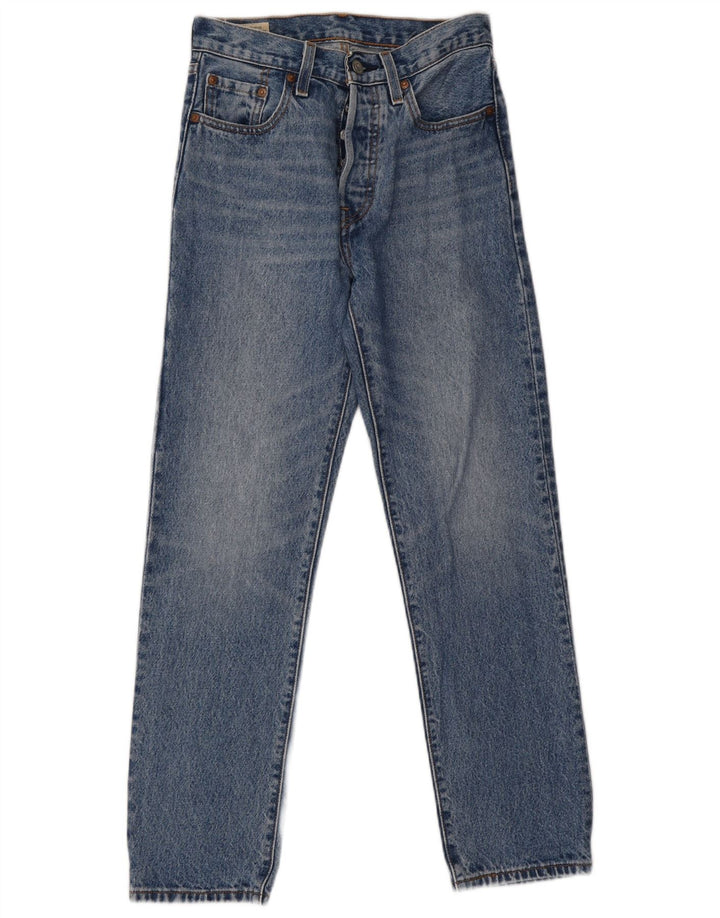 Levi's Dame 501 Straight Jeans W24 L28 Blå Bomuld