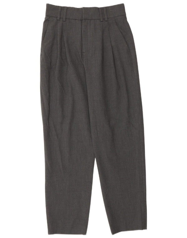 Zara Dame Pegged jakkesæt bukser EU 32 2XS W22 L26 Grå Polyester