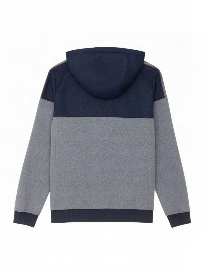 Adidas Hættetrøje med lynlås til mænd Small Blue Colourblock Polyester