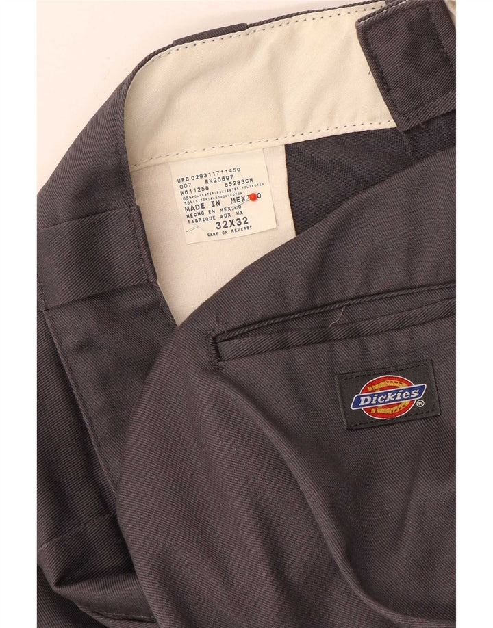 Dickies Herre Wide Leg Cargo Bukser W32 L32 Grå Polyester