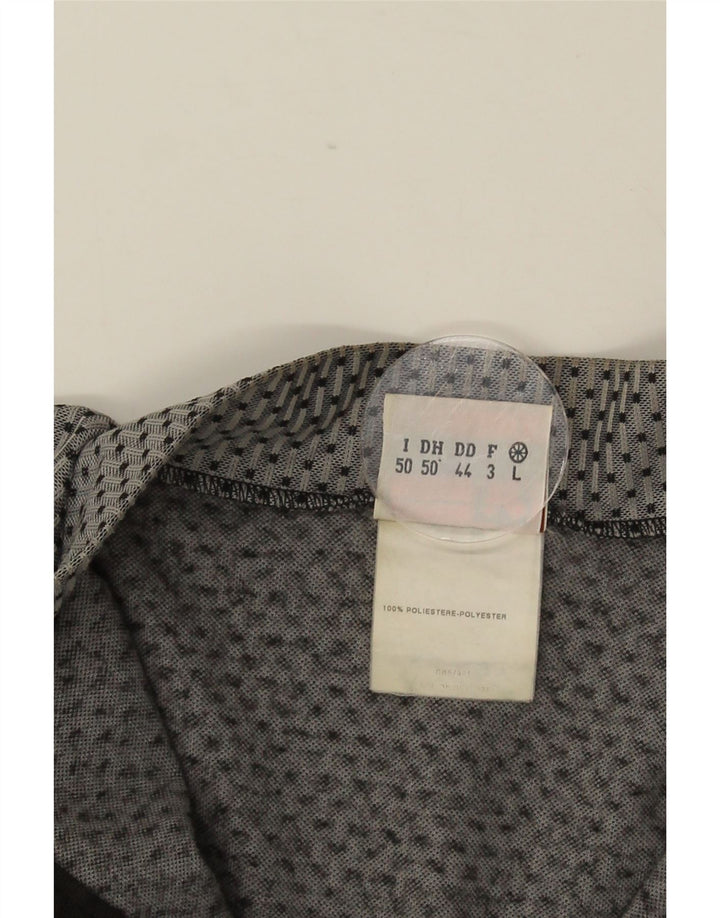 Vintage Herre Grafisk Pullover Træningsdragt Top IT 50 Medium Grey Colourblock