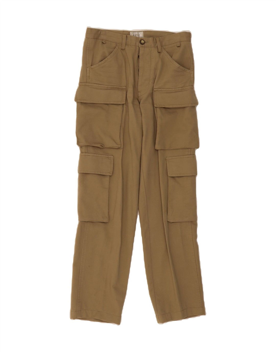 RIFLE Womens Straight Cargo Trousers W30 L30 Beige Cotton Vintage Rifle and Second-Hand Rifle from Messina Hembry 