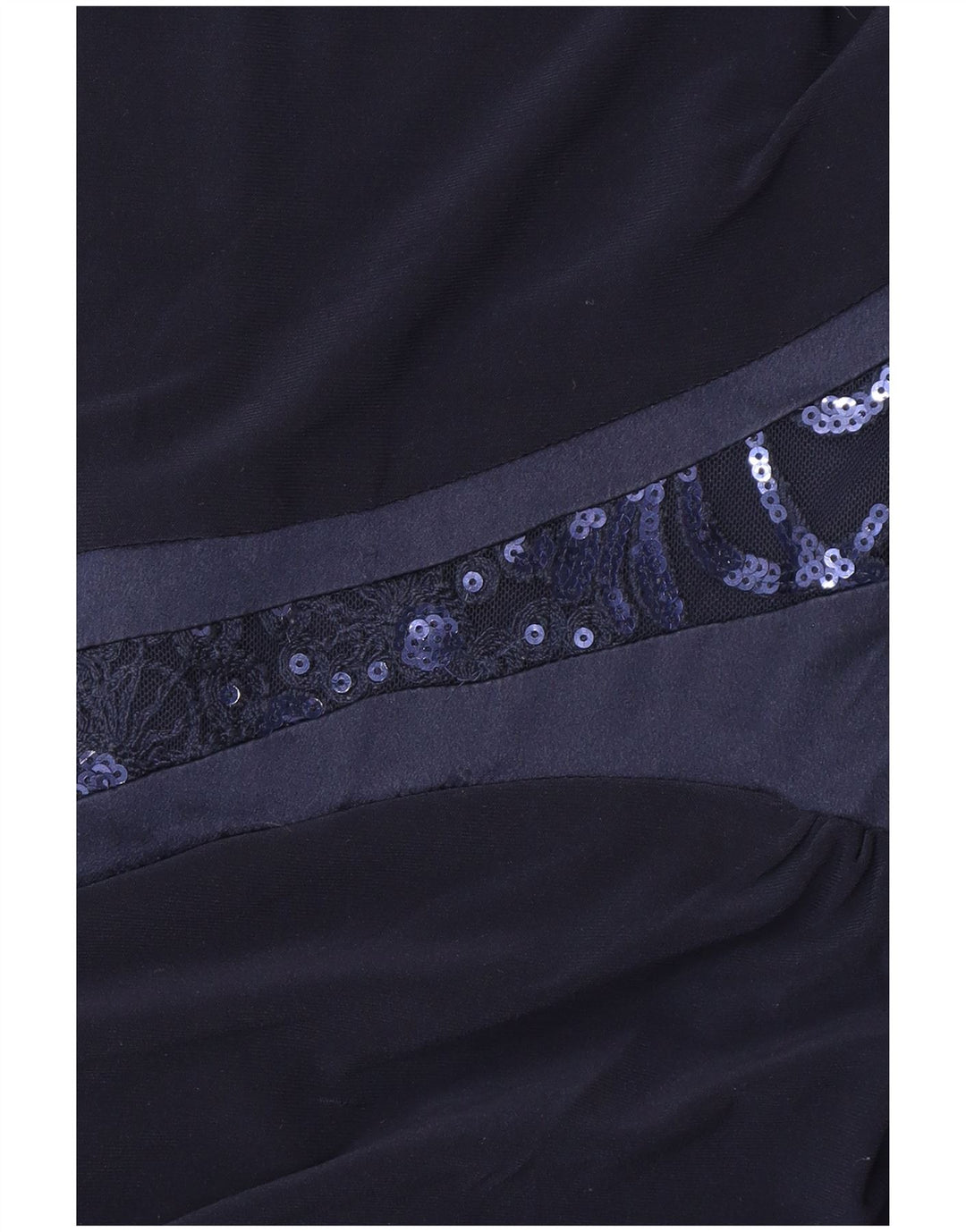 RALPH LAUREN Dame Ærmeløs Skede Kjole US 4 Small Navy Blue Polyester