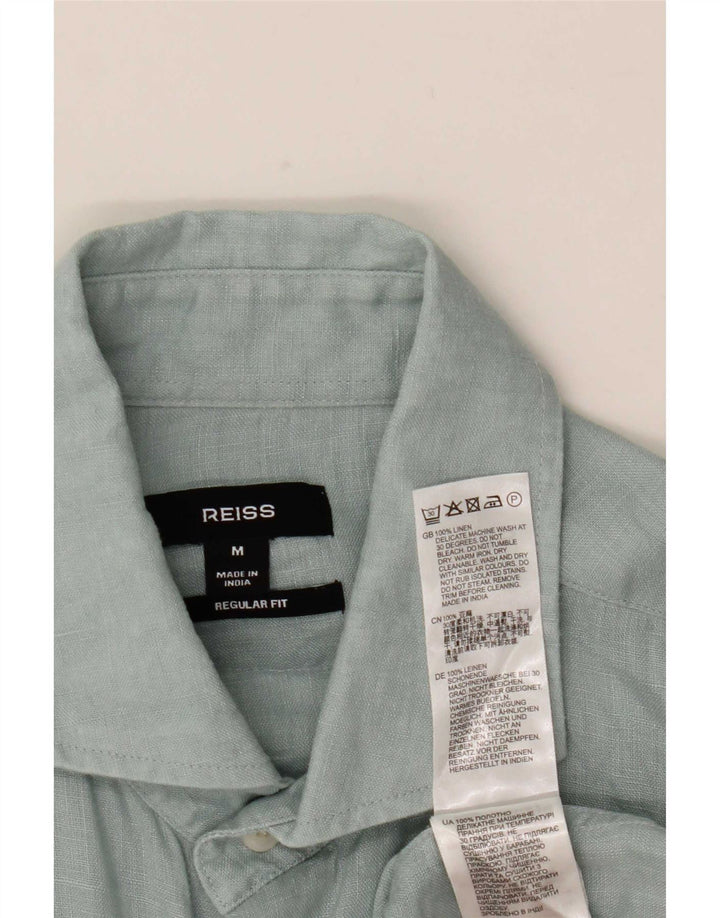 Reiss Herre Regular Fit skjorte Medium Blue Linen
