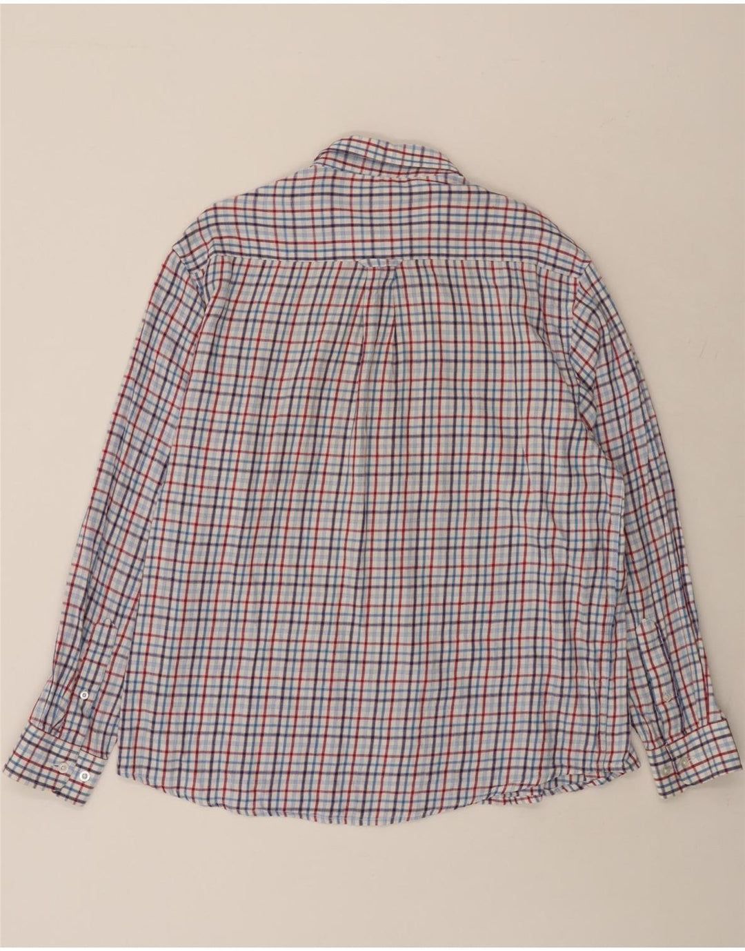 JAMES PRINGLE Herre flannelskjorte Stor blå ternet bomuld