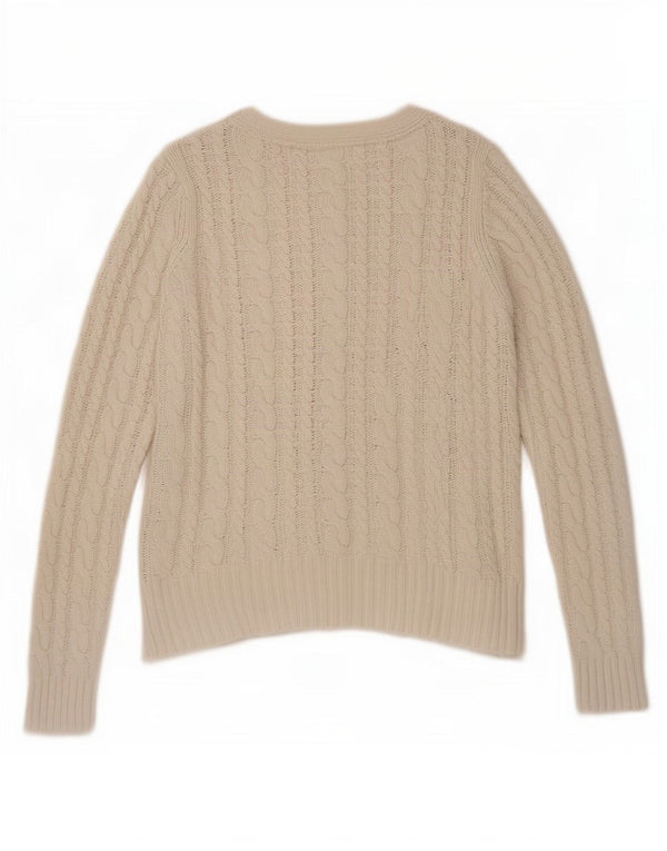 Zara Womens Crop Cardigan Sweater UK 10 Small White Bomuld