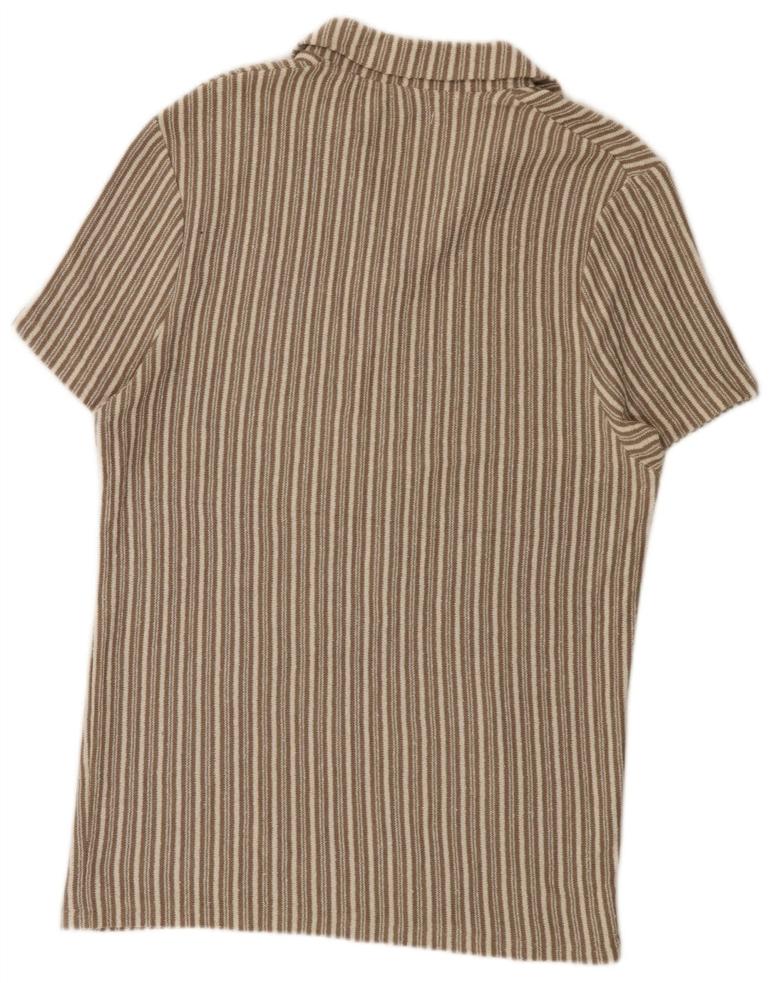 Zara Herre Polo Shirt Stor Beige Stribet