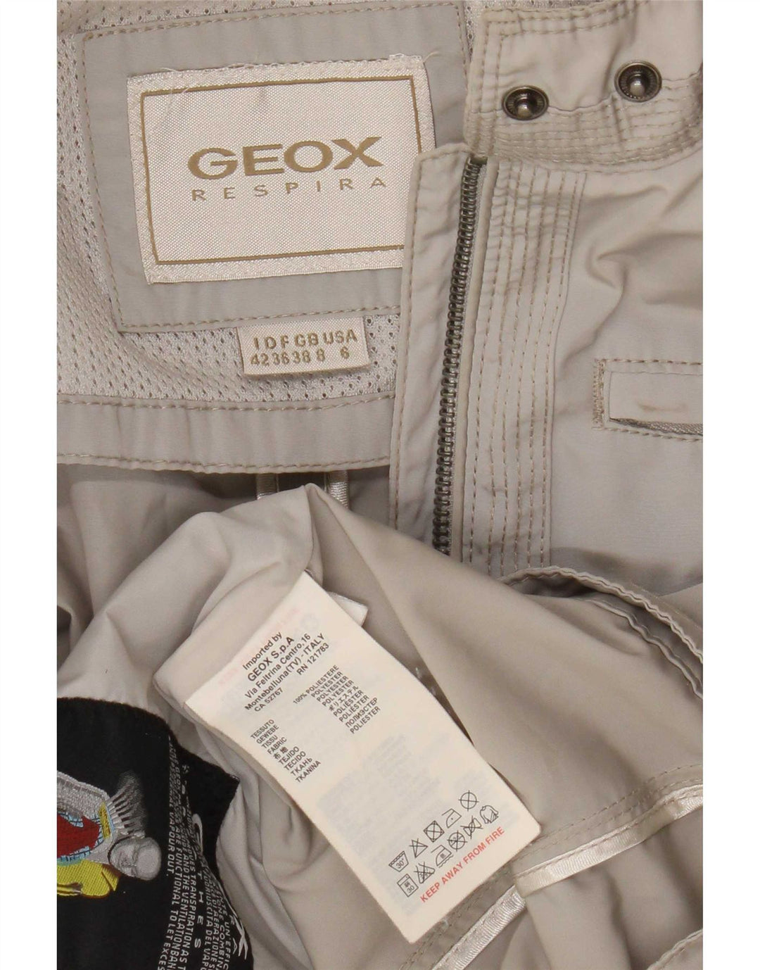 Geox Womens Utility Jacket UK 8 Small Grå Polyester