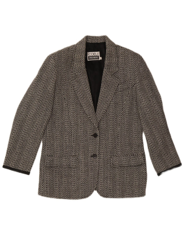 Coeli Premiere Dame 2 Button Blazer Jacket IT 44 Medium Grey Sildeben