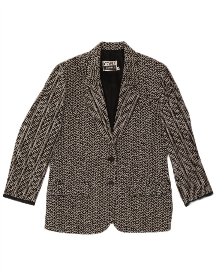 Coeli Premiere Dame 2 Button Blazer Jacket IT 44 Medium Grey Sildeben