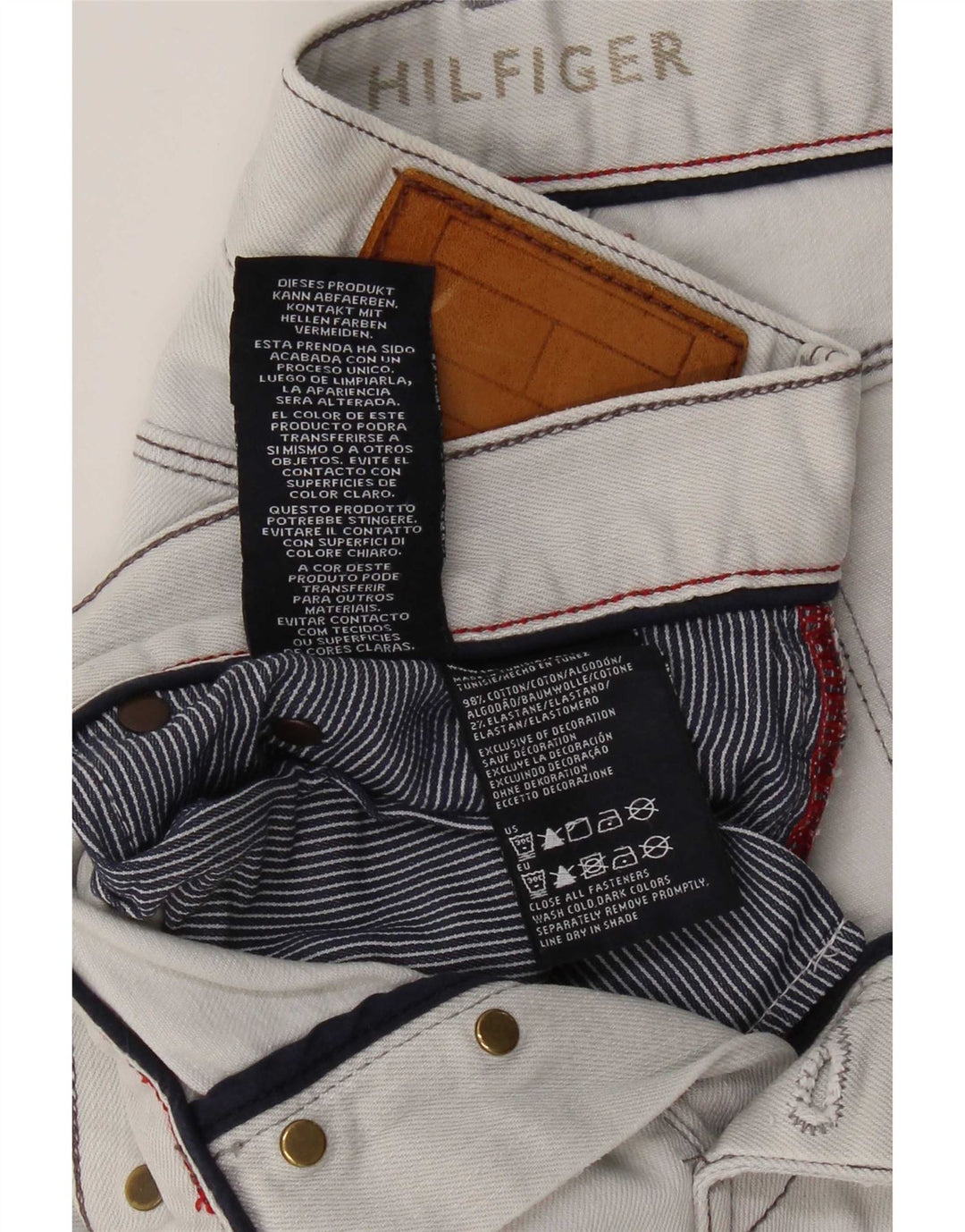 Tommy Hilfiger Herre Straight Jeans W34 L31 Blå Bomuld