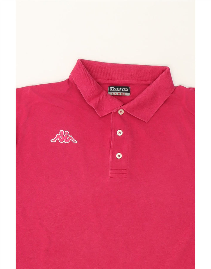 KAPPA Mens Polo Shirt Large Pink Cotton Vintage Kappa and Second-Hand Kappa from Messina Hembry 