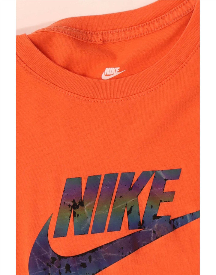 Nike grafisk t-shirt til mænd, medium orange bomuld