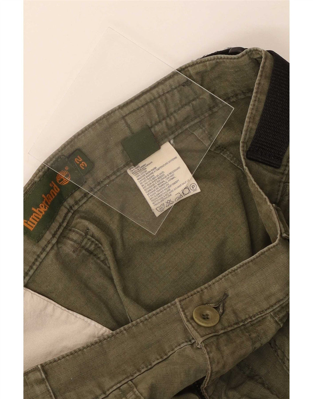 Timberland Herre Cargo Bermuda Shorts W32 Medium Khaki Bomuld
