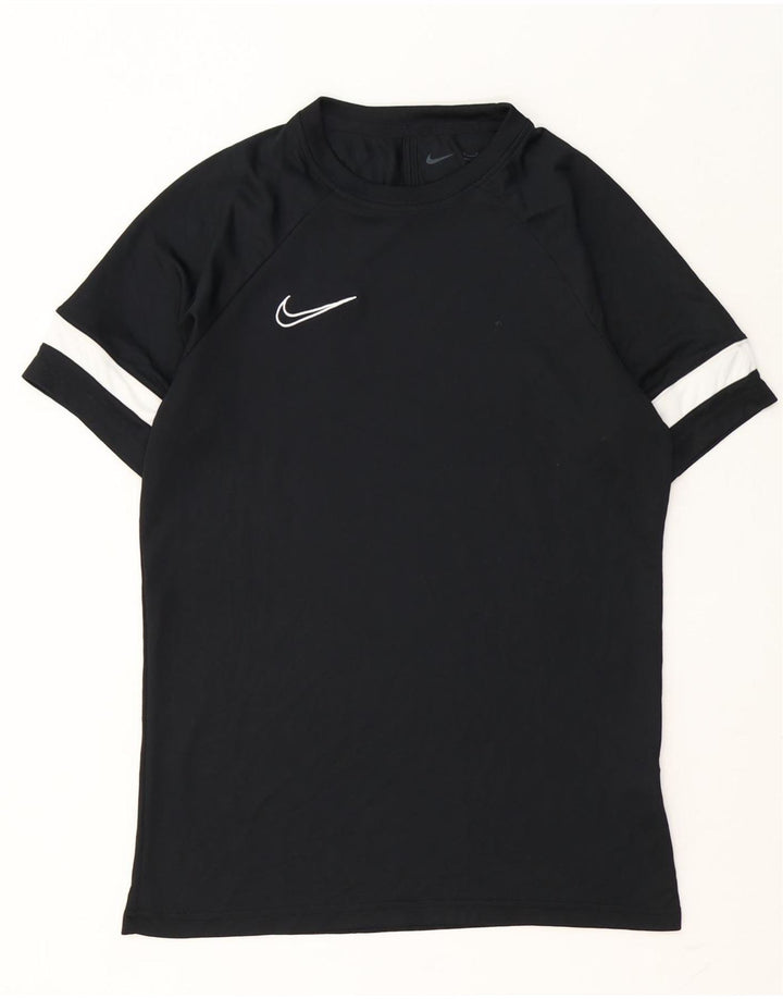 Nike Herre Dri Fit T-shirt Top Medium Sort Colourblock Polyester