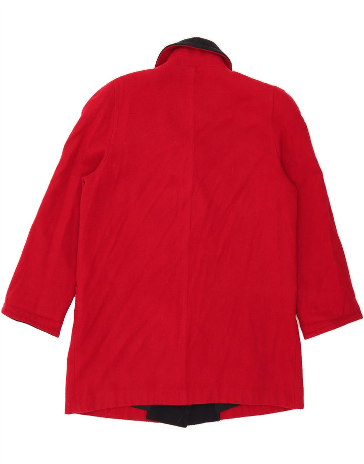 ASTRAKA Womens Double Breasted Coat UK 16 Large Red Acrylic Vintage Astraka and Second-Hand Astraka from Messina Hembry 