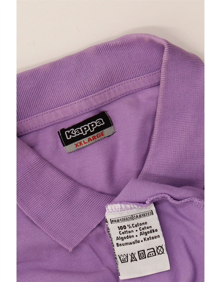 KAPPA Mens Polo Shirt 2XL Purple Cotton Vintage Kappa and Second-Hand Kappa from Messina Hembry 