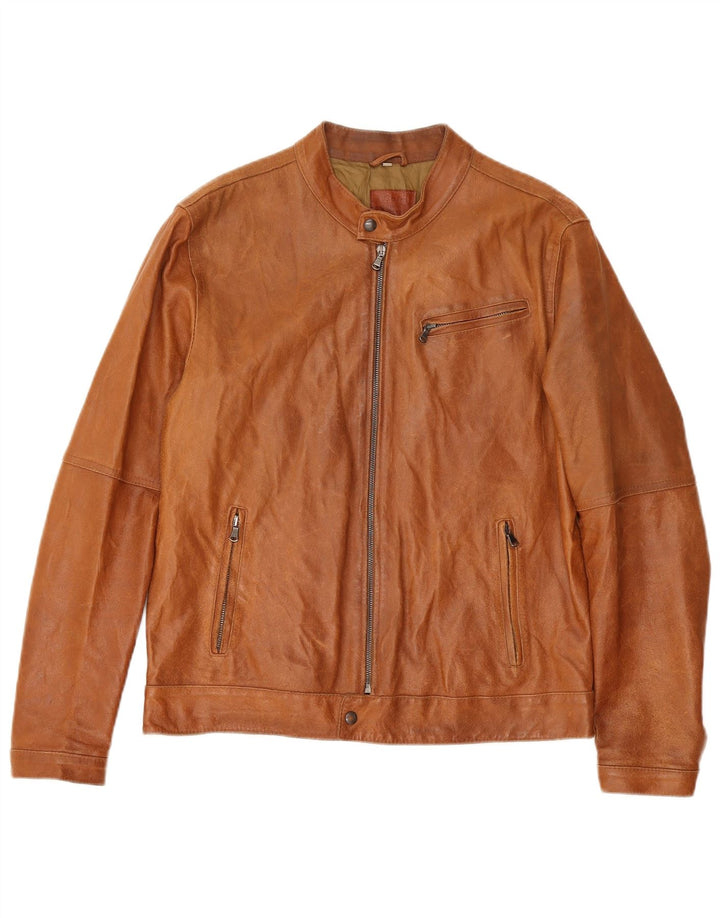 Bata Herre Læderjakke UK 38 Medium Brun