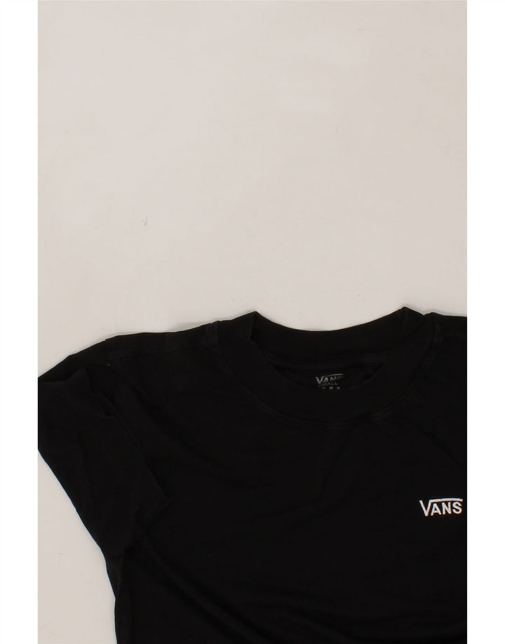 VANS Womens T-Shirt Top UK 10 Small Black Cotton Vintage Vans and Second-Hand Vans from Messina Hembry 